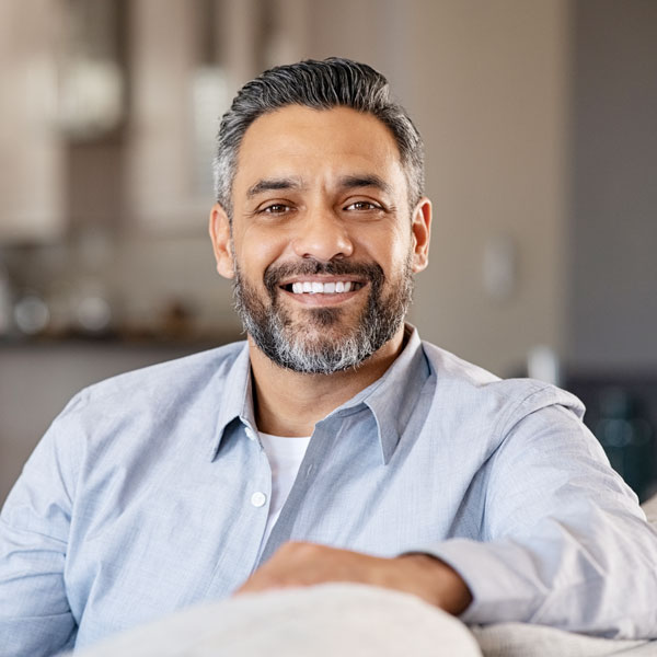 happy man smiling